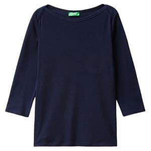 United Colors of Benetton Cotton Boat Neck T-Shirt